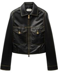 Versace - Nappa Leather Jacket - Lyst