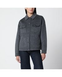 Anine Bing - Rory Dark Wool Jacket - Lyst