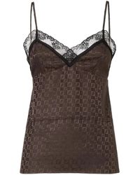 Fendi - Jacquard Ff Silk Top - Lyst