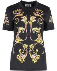 Versace Jeans Couture - Cotton Crew-Neck T-Shirt - Lyst