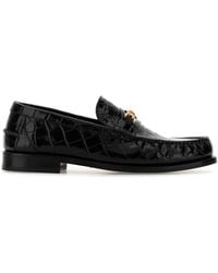 Versace - Loafer Coin Crocco Print - Lyst
