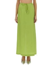 Alysi - Long Silk Skirt - Lyst
