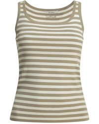 Max Mara - Striped Fitted Viscose Polyamide Tank Top - Lyst