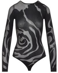 Wolford - Darkwood Rose Shadow String Body - Lyst