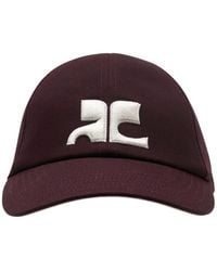 Courreges - Courregès Ac Logo Cotton Cap - Lyst