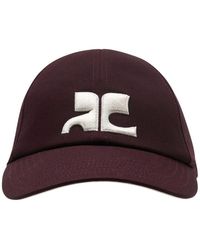Courreges - Courregès Ac Logo Cotton Cap - Lyst