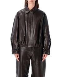 Arma - Melis Leather Bomber Jacket - Lyst