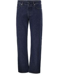 Stone Island - Straight-Leg Five-Pocket Cotton Jeans - Lyst