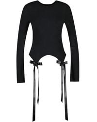 Simone Rocha - Bow Tail Easy Long Sleeve T-Shirt - Lyst