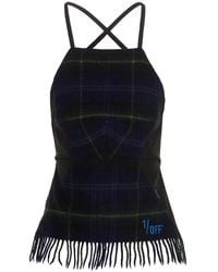 1/OFF - 'Checked Scarf' Top - Lyst