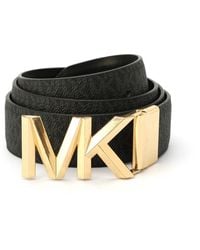 Michael Kors - Mk Buckle Reversible Monogram Belt - Lyst