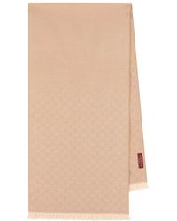 Gucci - Wool Scarf Gg - Lyst