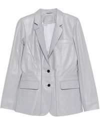 Desa - Leather Classic Blazer - Lyst