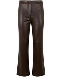 Max Mara - S Max Mara Flared Synthetic Leather Pants - Lyst