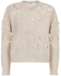 Burberry - Sand Wool Sweater - Lyst