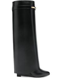 Givenchy - Shark Leather Knee Boots - Lyst