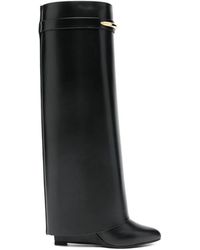 Givenchy - Shark Leather Knee Boots - Lyst