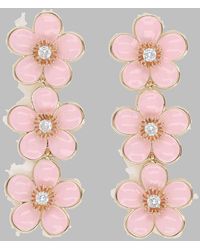 Self-Portrait - Flower Drop Earrings - Lyst