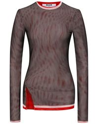 MSGM - Msgm Long-Sleeved Polyester Shirt - Lyst
