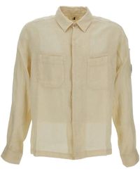 C.P. Company - C.P.Company Long-Sleeved Linen Shirt - Lyst