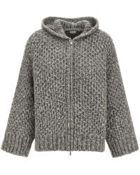 Peserico - Zipped Hooded Cardigan - Lyst