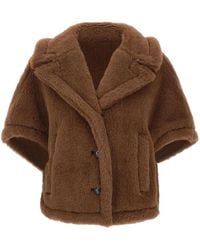 Max Mara - Mxacorvino4 Teddy Fabric Cape - Lyst
