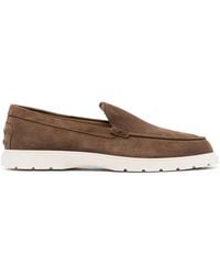 Tod's - Suede Leather Loafers - Lyst