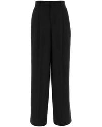 Ami Paris - High Waist Wide Trousers With Two Pleats - Lyst