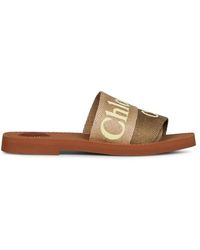 Chloé - "Woody" Flat Slippers - Lyst
