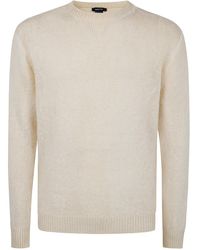 Avant Toi - "Hand Painted" Brushed Linen Round Neck Pullover - Lyst