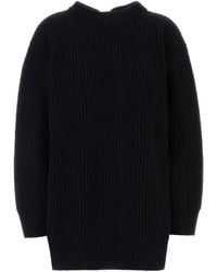MM6 by Maison Martin Margiela - Stretch Wool Blend Oversize Sweater - Lyst