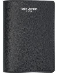Saint Laurent - Logo Card Fold Wallet - Lyst
