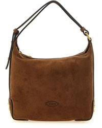 Tod's - 'Gommini' Mini Suede Shoulder Bag - Lyst