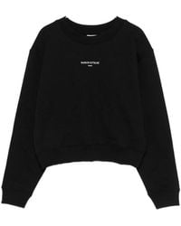 Maison Kitsuné - Logo Cotton Cropped Sweatshirt - Lyst