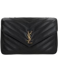Saint Laurent - Leather Large Lou Lou Shoulder Bag - Lyst