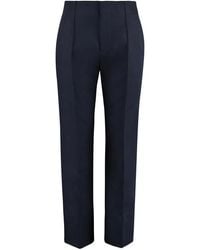 Bottega Veneta - High-Rise Cotton Trousers For - Lyst