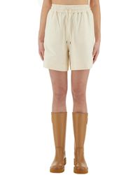 Moncler - Cotton Fleece Shorts - Lyst