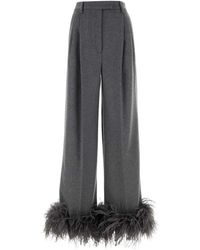 Prada - Cashmere Wide-Leg Pant - Lyst