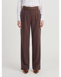 SUTTON NEW YORK - Straight Leg Canvas Trousers - Lyst
