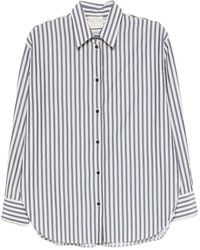 forte_forte - Striped Cotton Blend Shirt - Lyst