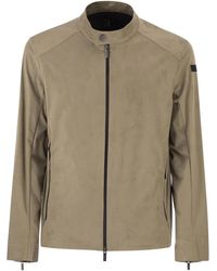 Rrd - Suede-Effect Stretch Technical Biker Jacket - Lyst