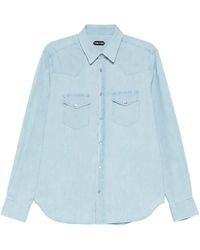 Tom Ford - Denim Chambray Western Shirt - Lyst
