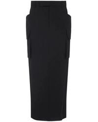 Rick Owens - Firbanks Virgin Wool Midi Skirt - Lyst