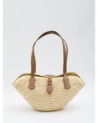 Dolce & Gabbana - Dolce & Gabbana Woven Raffia Basket Bag - Lyst