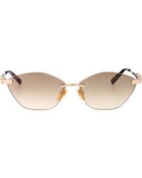 Gucci - Ivory- Metal Sunglasses - Lyst