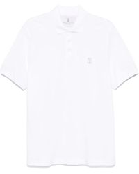 Brunello Cucinelli - Cotton Polo Shirt With Printed Logo - Lyst