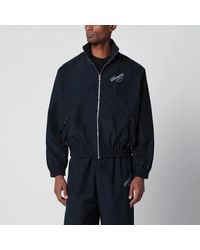 Willy Chavarria - Pinstripe Zip-Up Jacket With Logo Embroidery - Lyst