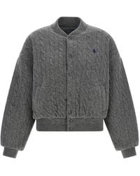 Polo Ralph Lauren - Padded Knit Braided Bomber Jacket - Lyst