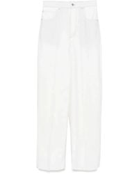 Bottega Veneta - Wool Wide-Leg Trousers - Lyst