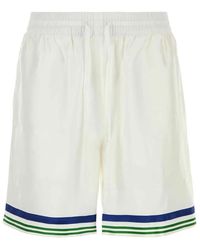 CASABLANCA - Satin Bermuda Shorts - Lyst